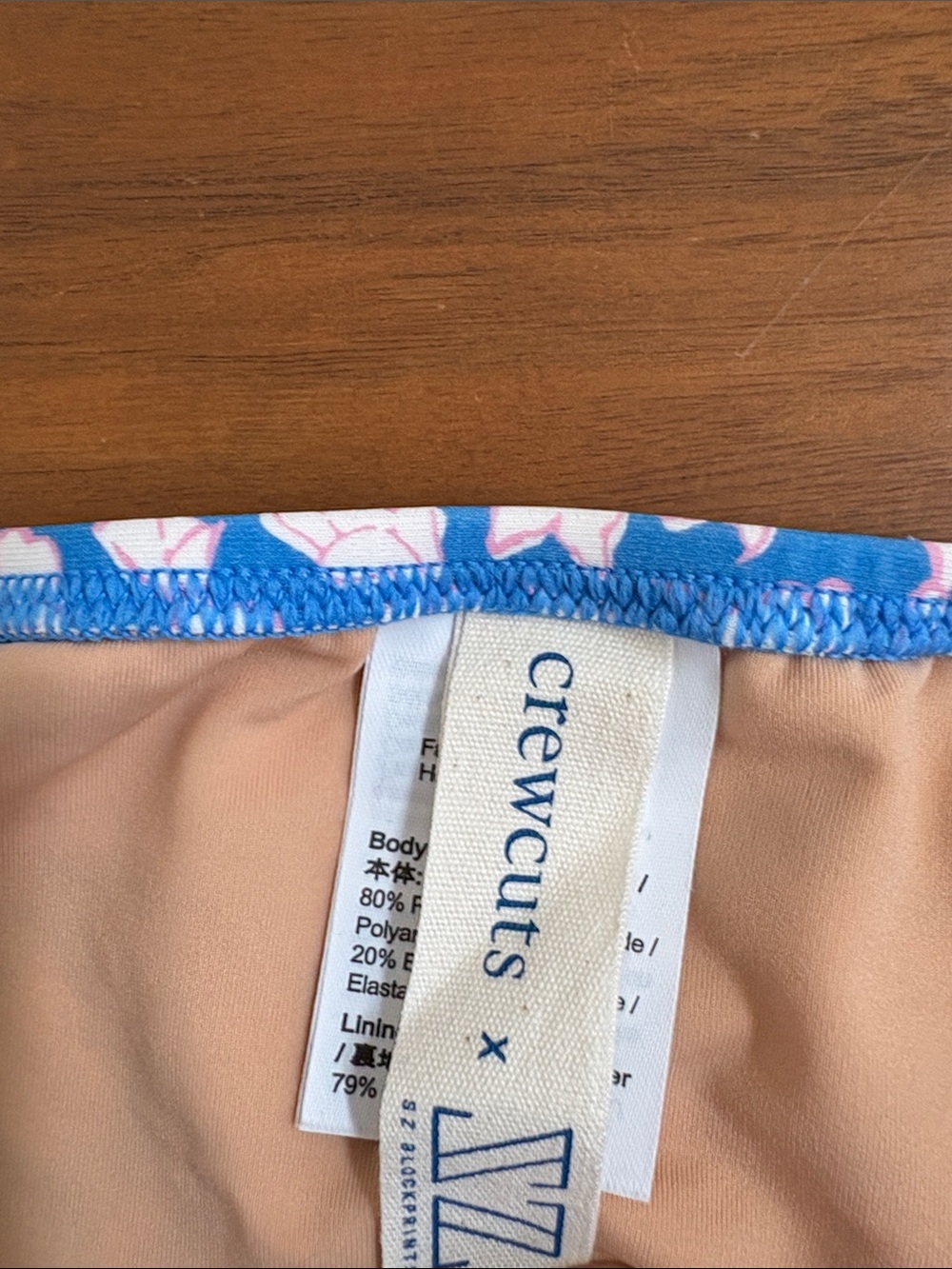 SZ Blockprints™ X crewcuts one-shoulder two-piece swimsuit in floral Size 10 - Picture 3 of 5